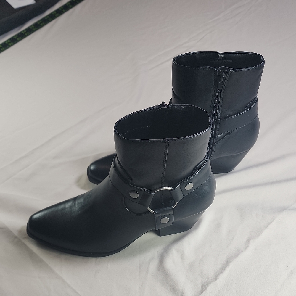 Indigo Black Ankle Booties